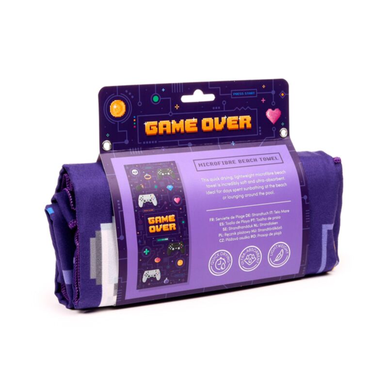 Jeu sur la serviette de plage en microfibre