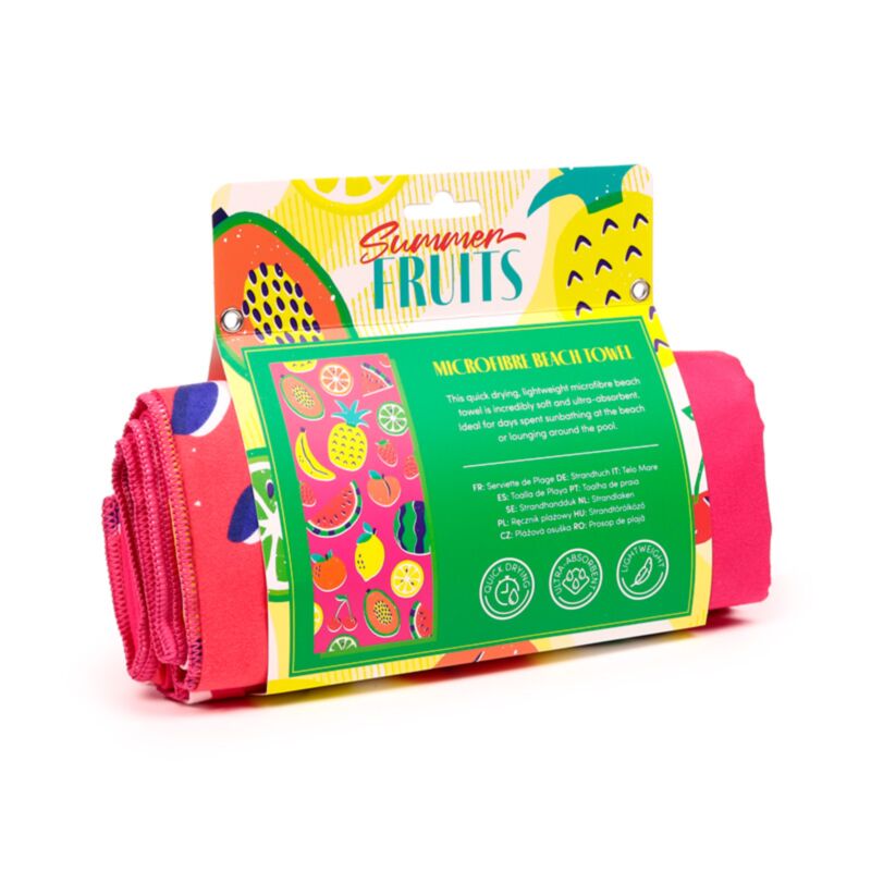 Serviette de plage en microfibre de fruits d'été