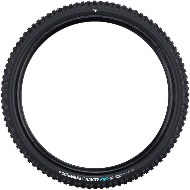 Schwalbe arrière à courants de Foucault - tle - addix soft - super gravité - 27,5x2,60 - noir