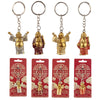 Anneau de clé de paillettes de bouddha souriant chinois