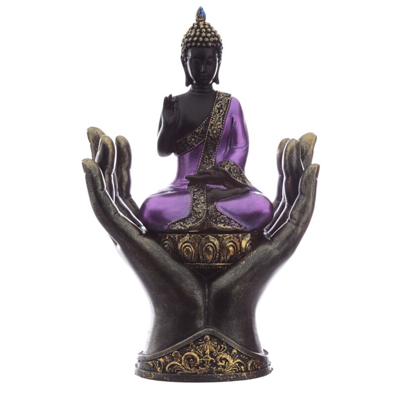 En main - Bouddha thaïlandais noir violet