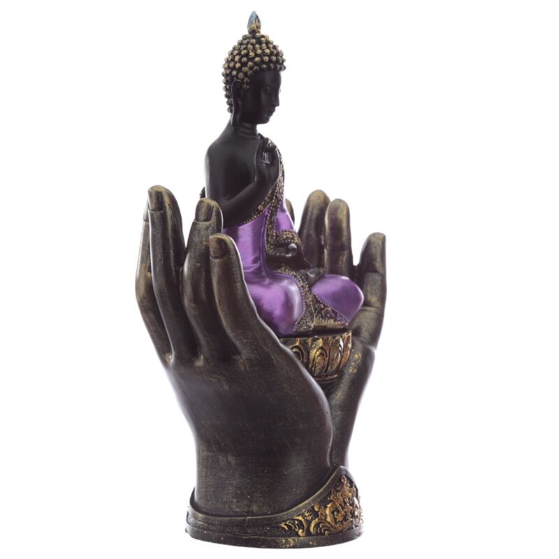 En main - Bouddha thaïlandais noir violet