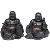 Paix de l'est en bois brossé Effet chinois Bouddha riant