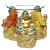 Bonheur paillette chinois en riant d'huile de bouddha et de brûleur de parfum de cire