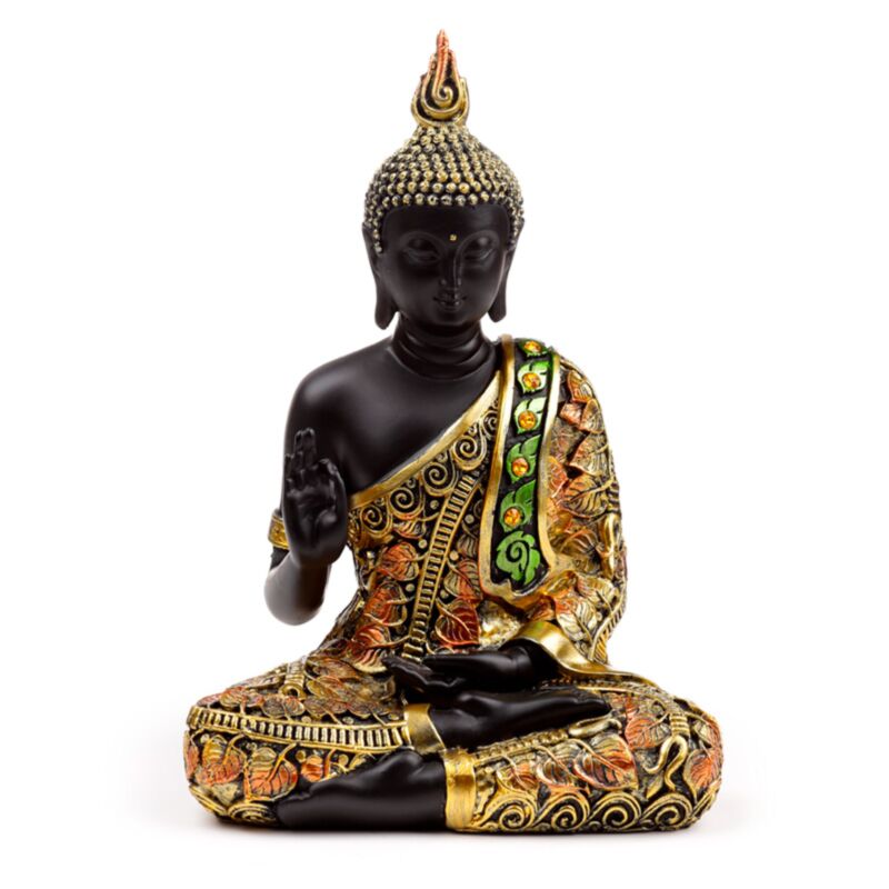 Méditation du Bouddha thaïlandais orange noire