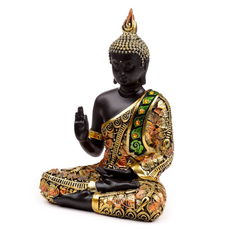 Méditation du Bouddha thaïlandais orange noire