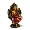 Gold rouge thaï bouddha assis Lotus