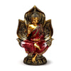 Gold rouge thaï bouddha assis Lotus