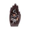 Bouddha en forme de main noir de couleur argentée