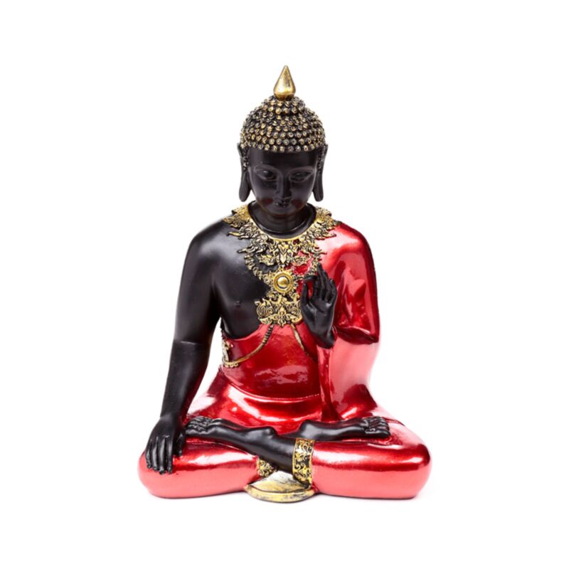 Méditation du Bouddha thaïlandais rouge, noir or