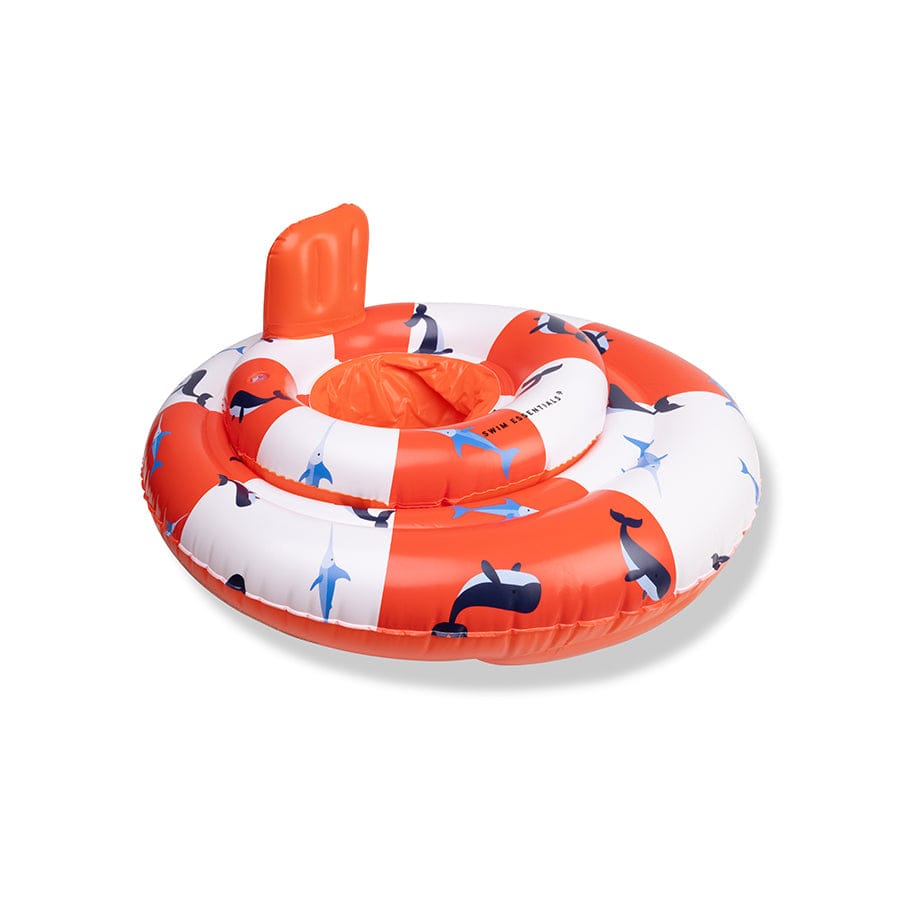 Rayures océaniques | Float de bébé rouge blanc 0-1 ans