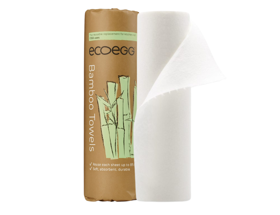 Ecoegg Bamboo Nettoyage lingettes sur rouleau 20 pièces