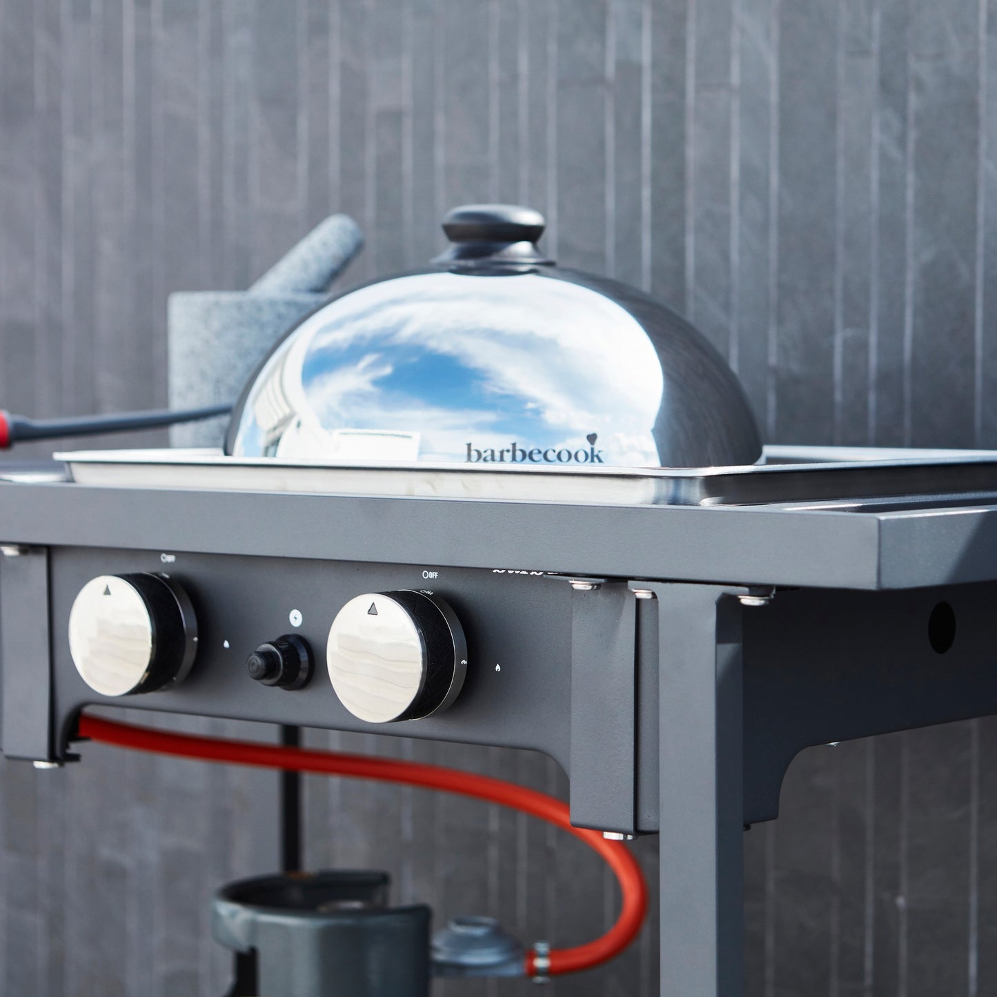 BarboCook Olivia Plancha Dome de l'acier inoxydable Ø 30cm