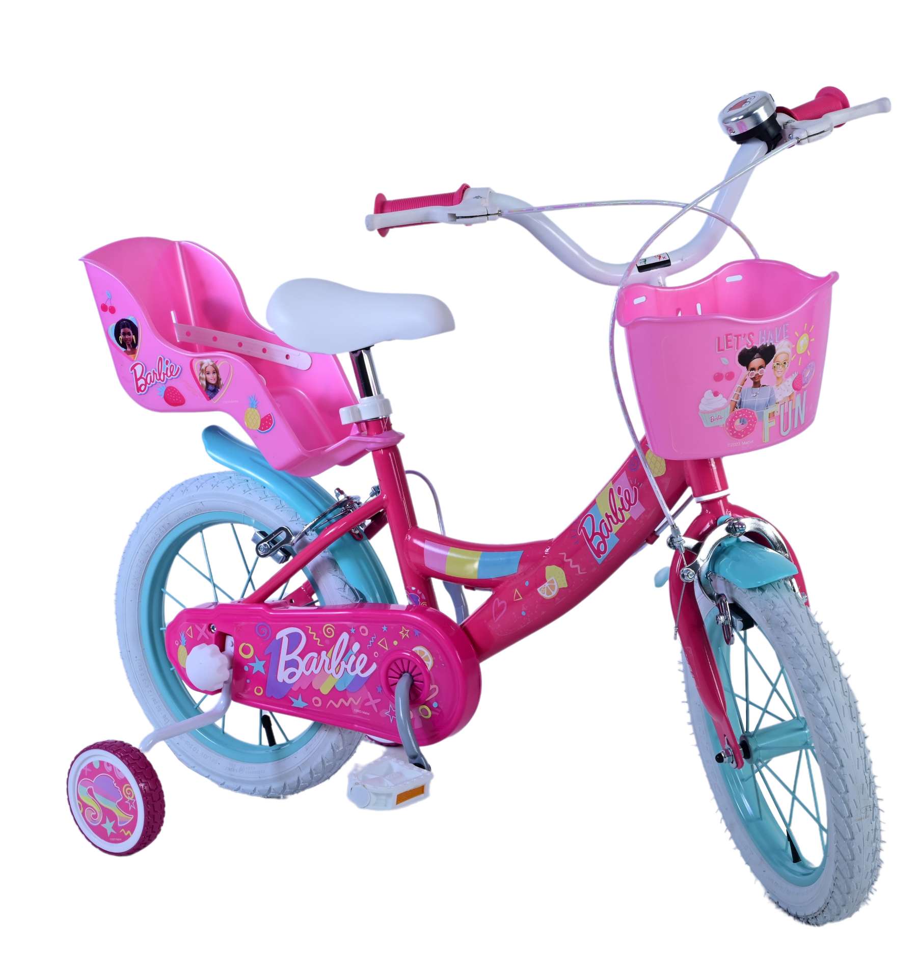 Barbie Children's Bike Girls 14 pouces rose deux freins à main