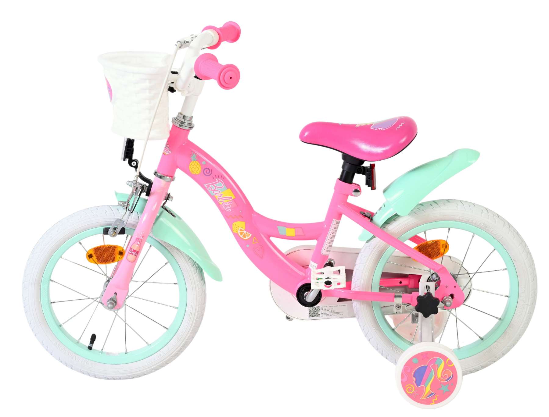 Vélo pour enfants Barbie - filles - 14 pouces - rose