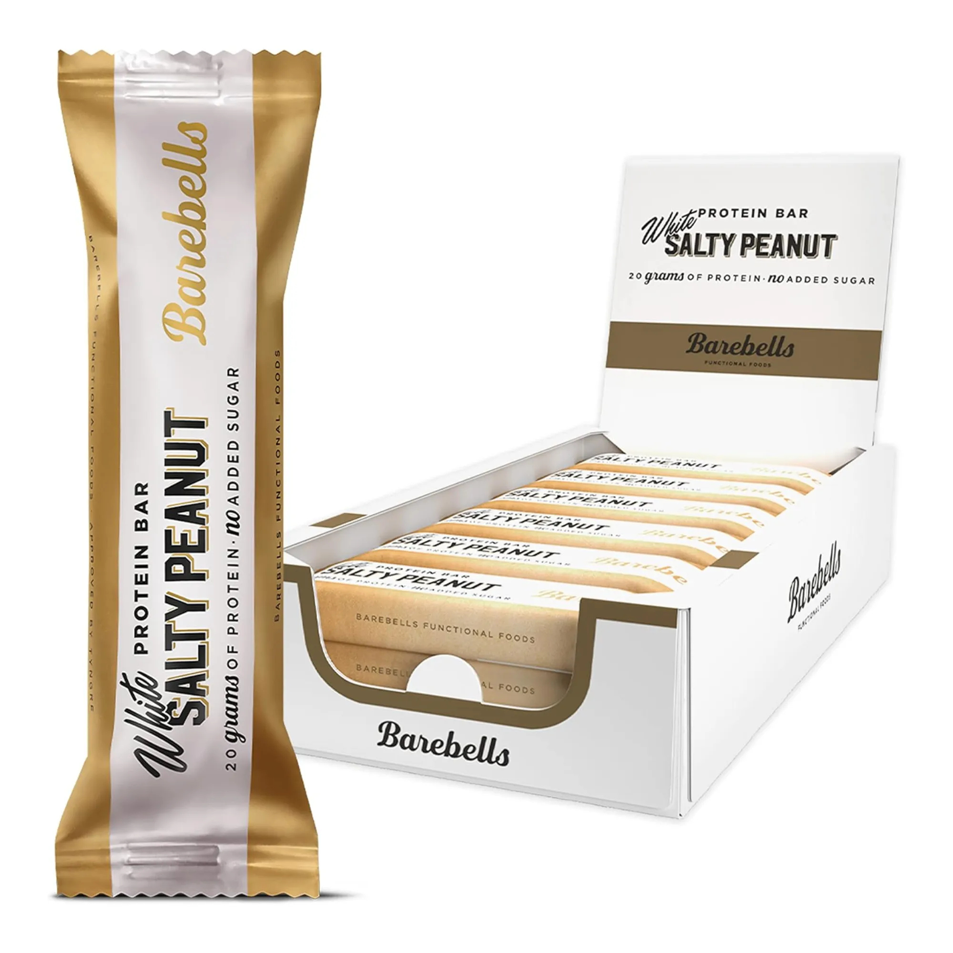 Barre protéinée aux arachides salées blanches Barebells (12x 55g)
