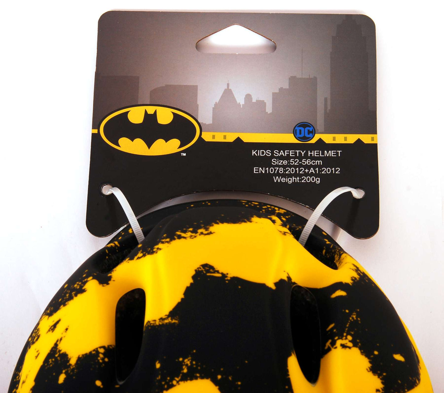 Casque de vélo de patinage Batman Junigoud 52-56 cm Jaune noir