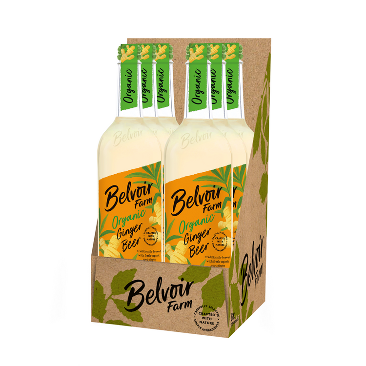 Bière au gingembre pressée de la ferme Belvoir bio (6x 750ml)