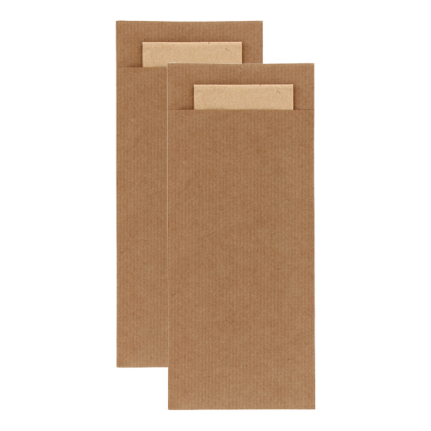 Pochette à couverts kraft avec serviette naturelle (600 pièces)