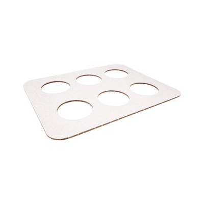 Plateau verre à bière carton 6 trous (150 pièces)