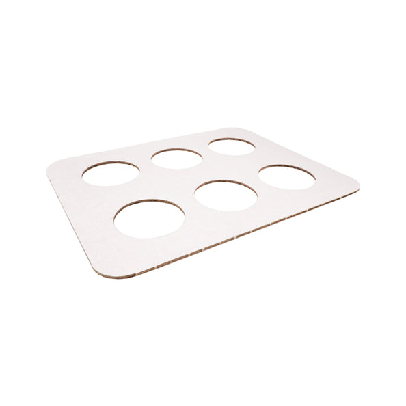 Plateau verre à bière carton 6 trous (150 pièces)