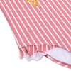 Boldlines Red White Striped Girls UV Bathing Fissure