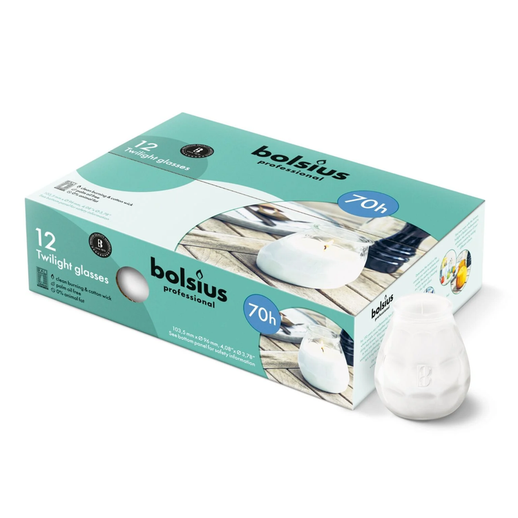 Bolsius crépuscule blanc (12 pièces)