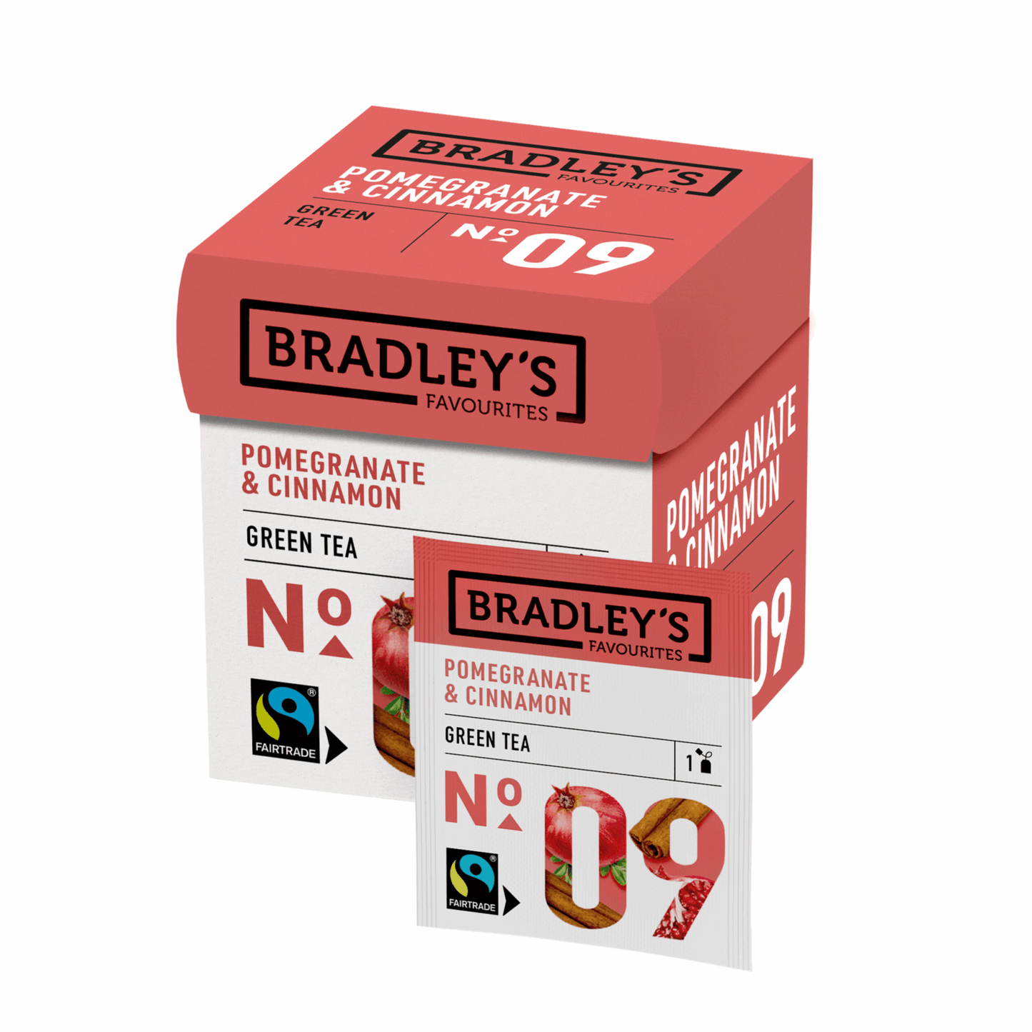 Les favoris de Bradley, thé vert grenade cannelle no. 09 (72x 1,75g)