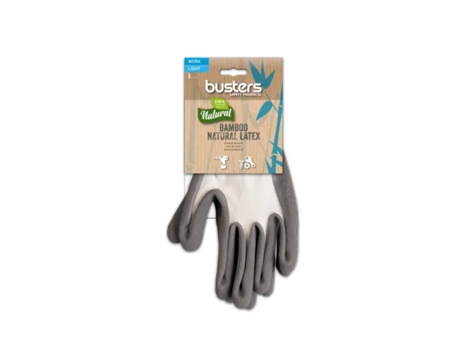 Busters Work Glove Light Bamboo Latex naturel Taille 8
