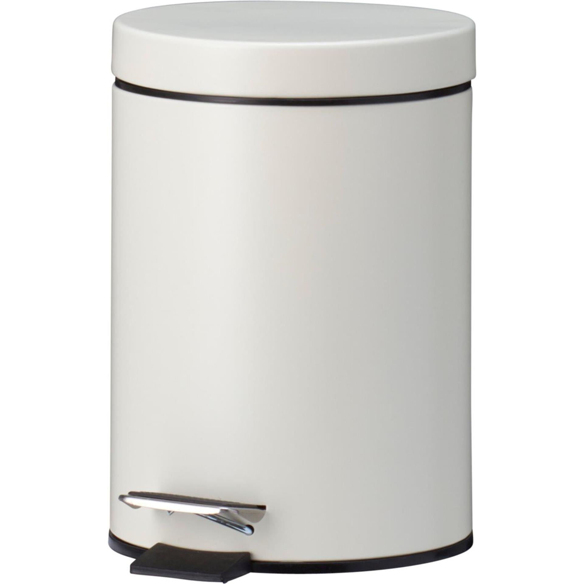 Poubelle à pédale lot de 2 pièces 3l-12l crème
