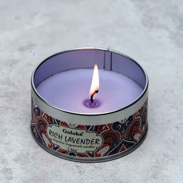 Goloka lavender paraffine cire de cire parfumée dans une boîte