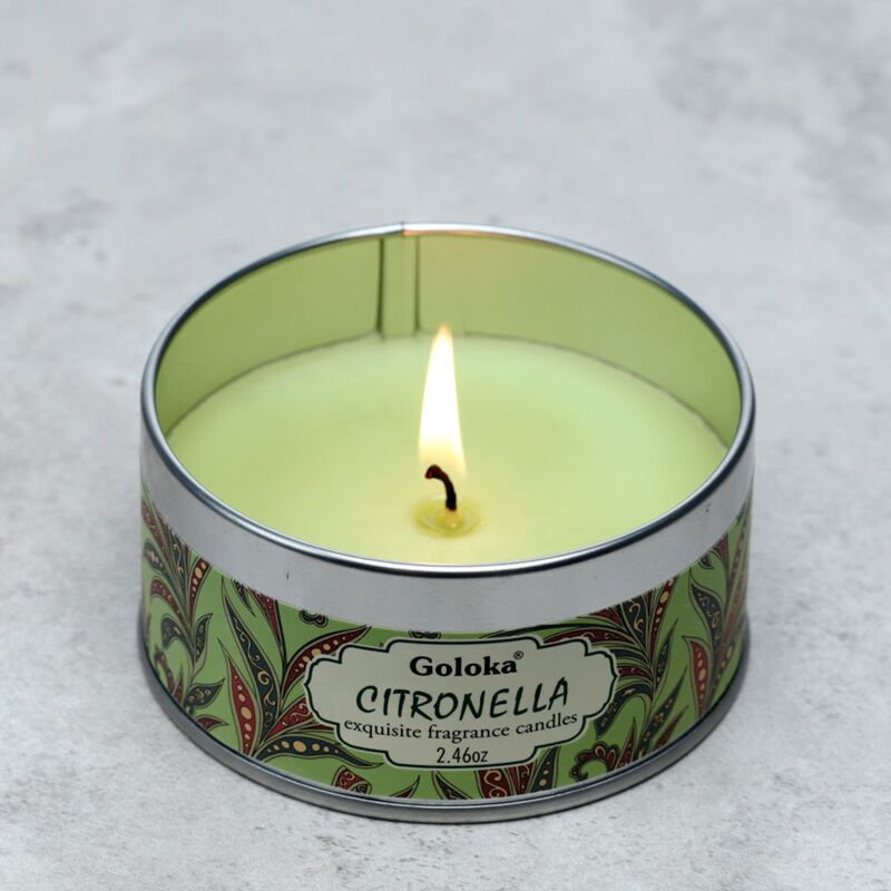 Goloka Citronella paraffine de cire de cire de cire en blik
