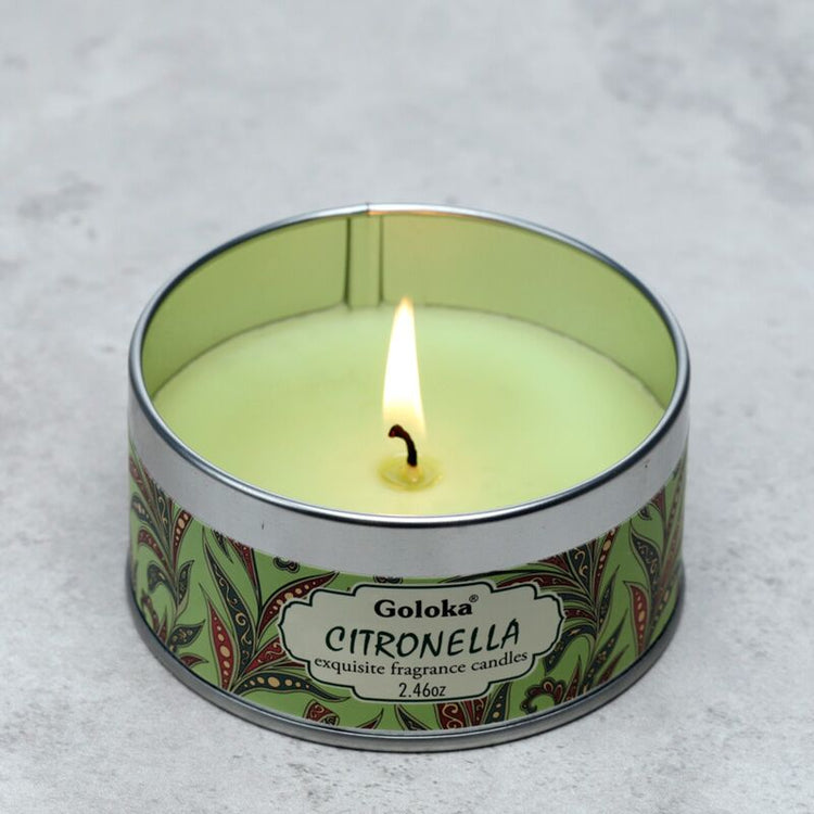 Goloka Citronella paraffine de cire de cire de cire en blik