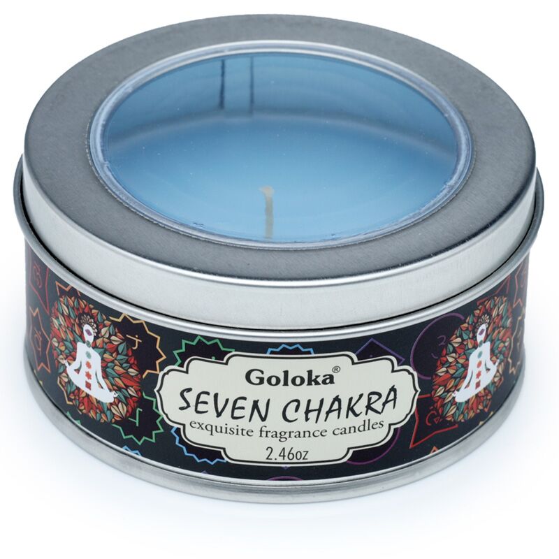Goloka sept chakras paraffine cire de cire de cire parfumée en conserve
