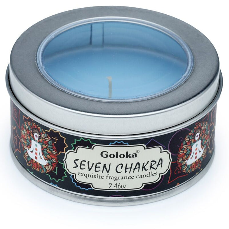 Goloka sept chakras paraffine cire de cire de cire parfumée en conserve