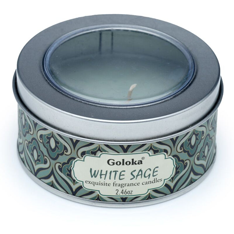 Goloka blanc sage paraffine cire de cire de cire parfumée en conserve