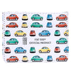 Fiat500 rétro tissu rfid protection porte-carte