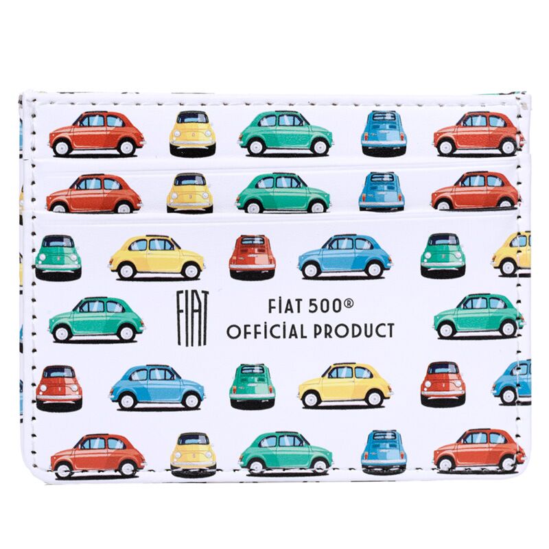Fiat500 rétro tissu rfid protection porte-carte