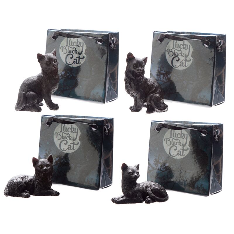 Chat Lucky Black dans Mini Gift Sacs