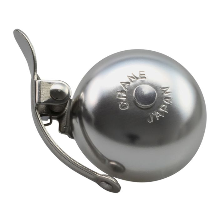 Crane mini suzu bell (casque) - argent mat