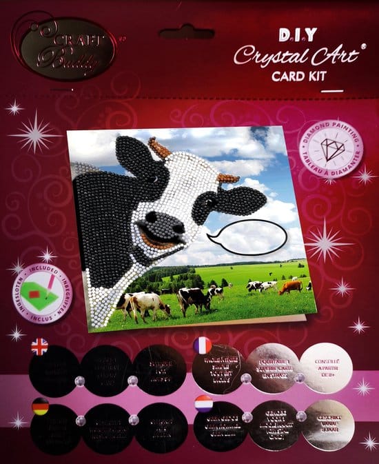 Peinture de diamant drôle de vache