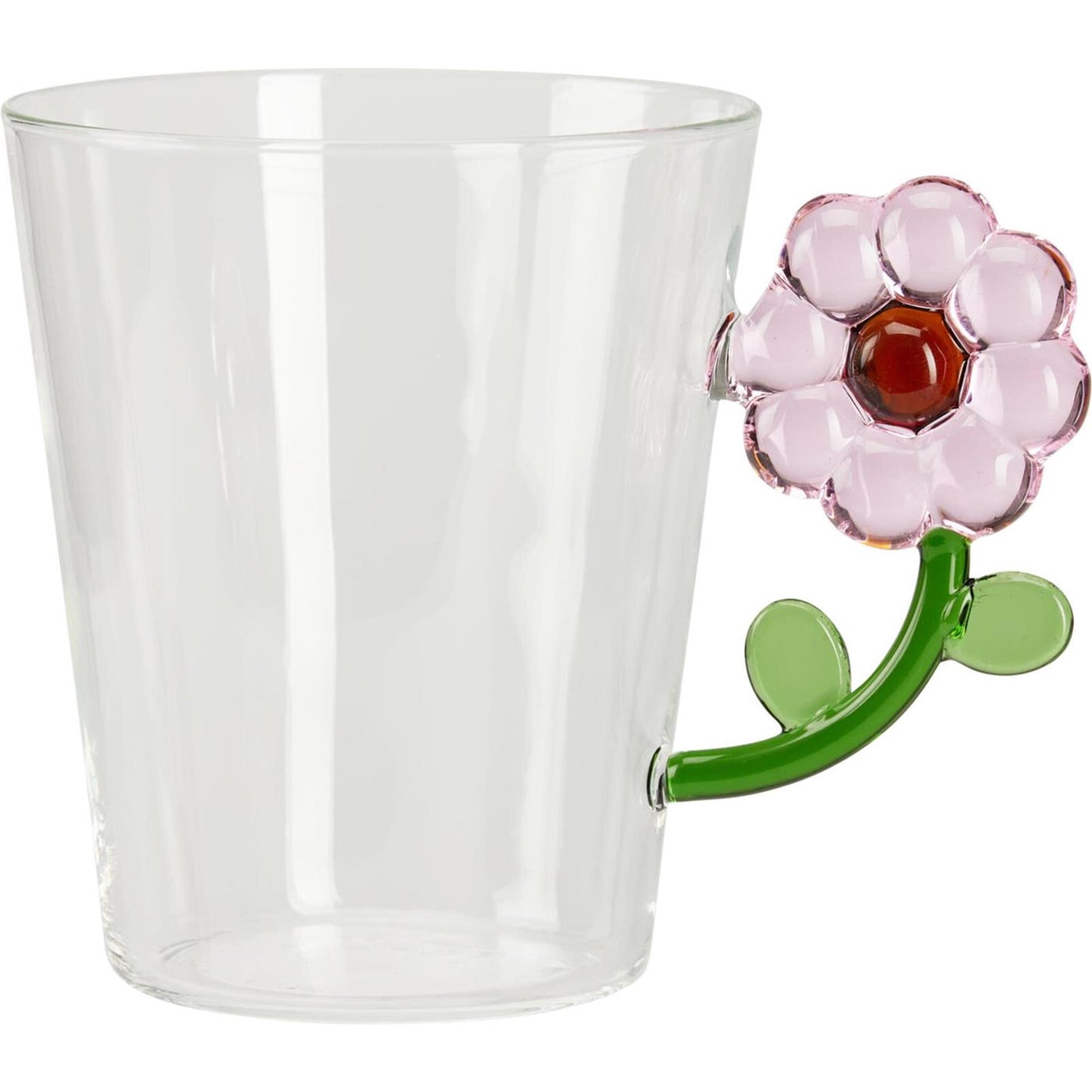 Verre à café-thé home style avec anse fleur 410ml