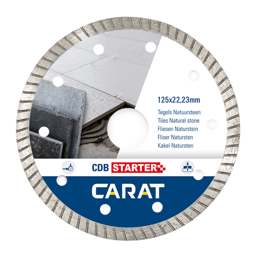 Carat scie diamantée carrelage pierre naturelle ø125x22,23mm cdb starter