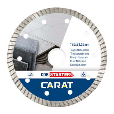 Carat scie diamantée carrelage pierre naturelle ø125x22,23mm cdb starter