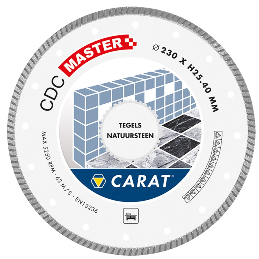 Carat scie diamantée carrelage pierre naturelle ø200x25,40mm, cdc master - cdcm200400 - cdcm200400