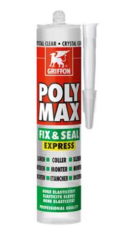 Griffon polymax fix seal mastic de montage transparent 300g