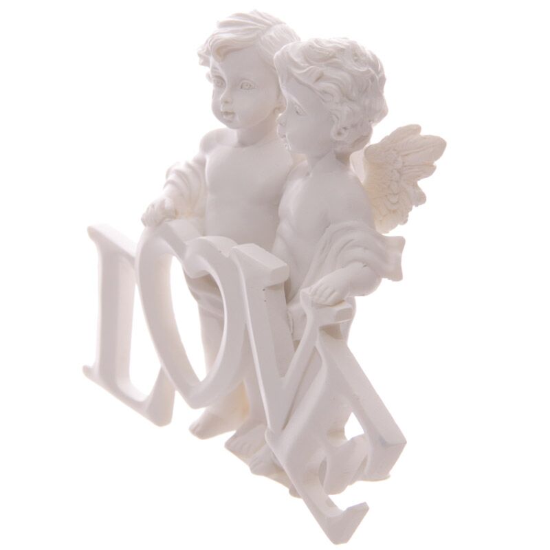 Couple chérubin des lettres d'amour