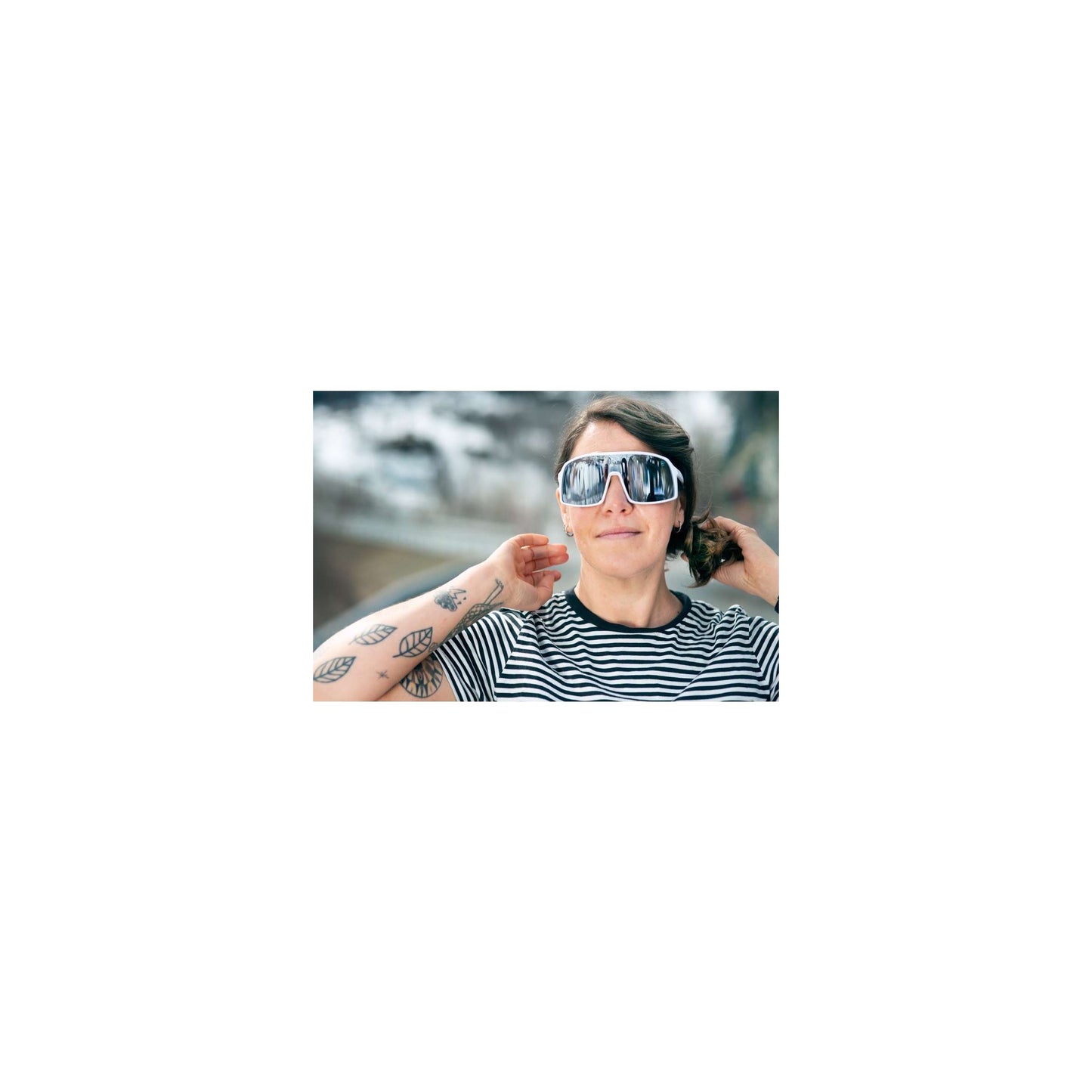 Lunettes Chpo Miroir en argent blanc Erica