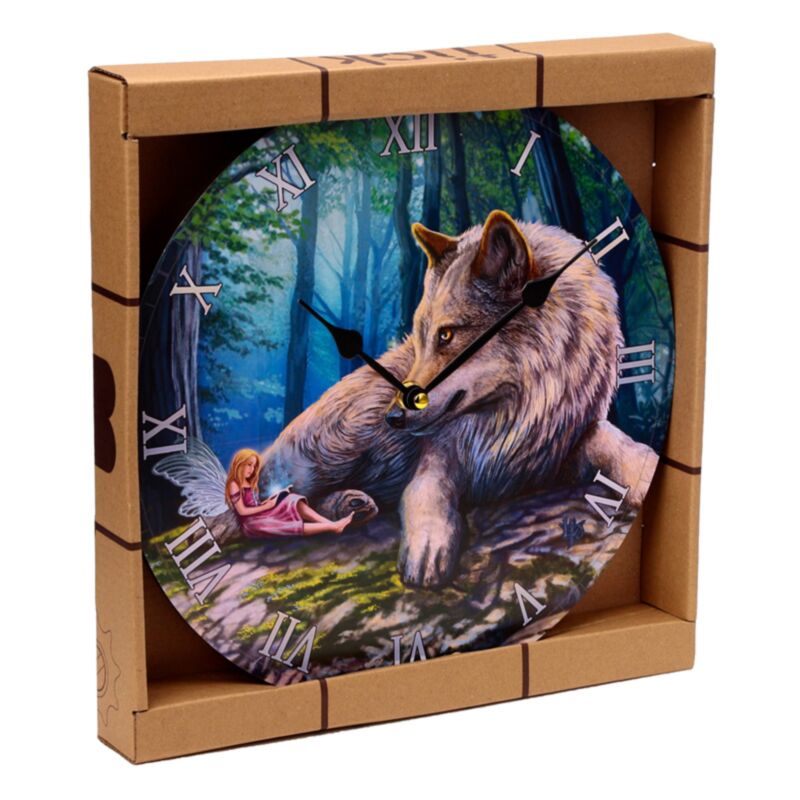Lisa Parker Fairy Stories Fee Wolf Imprimé Clock