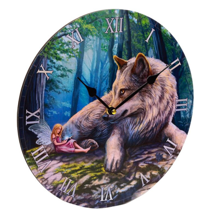 Lisa Parker Fairy Stories Fee Wolf Imprimé Clock